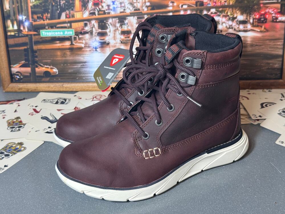 L.L.Bean Down East Utility Primaloft Insulated Hiking Boots Women 8 Wine Leather